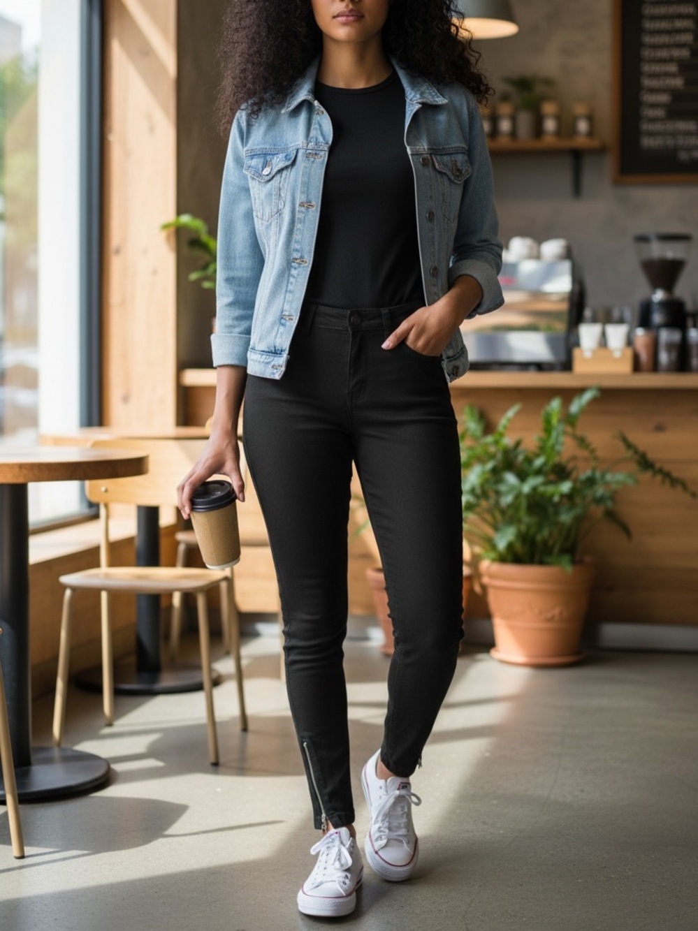 NWT Vince Wash Black Ankle Zip Skinny Jeans - Size 26